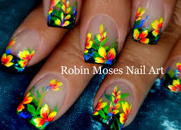 Diy Flower Nails Easy Floral Nail Art Design Tutorial Youtube