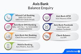 axis bank balance enquiry number missed