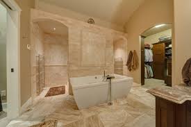 bathroom with a freestanding tub