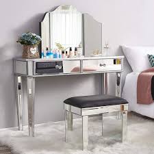 Mirrored Dressing Table Furniture Glass