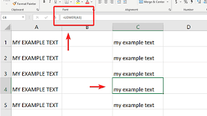 change case in excel using a formula