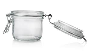 Glass Jar With Lid Isolated