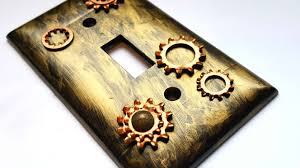 Industrial Steampunk Light Switch Plate Cover Diy Home Decor Tutorial