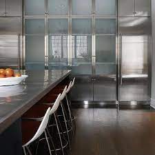 Stacked Kitchen Cabinets Frosted Glass