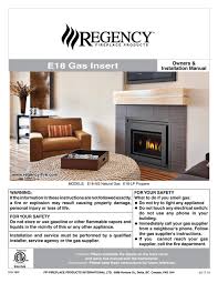 e18 gas insert regency fireplace products
