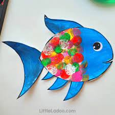 rainbow fish craft free template