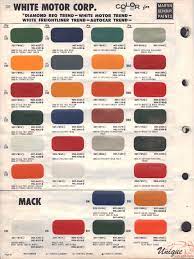 White Trucks Paint Chart Color Reference