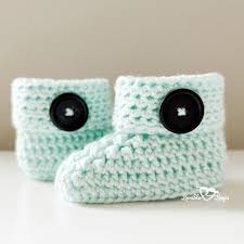 5 sizes crochet baby booties pattern