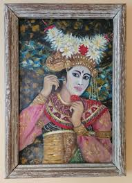 indonesian bali oil painting woman