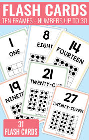 printable ten frame flash cards easy