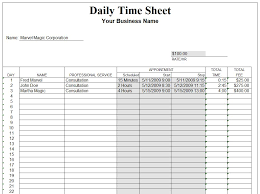 Daily Timesheet Template Free