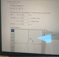 Solved A Quadratic Function F X 2