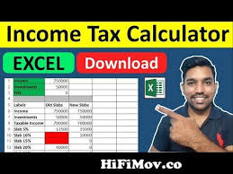 income tax calculator in ms excel from