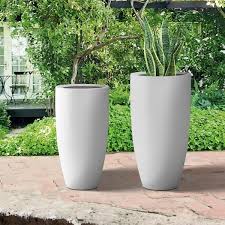 White Planter Large Outdoor Plant Pot