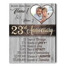 personalized 23rd anniversary gift