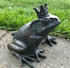 Frog Toad With Crown Outdoor Garden