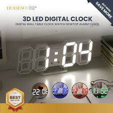 Hodeso 3d Led Wall Clock Modern Digital