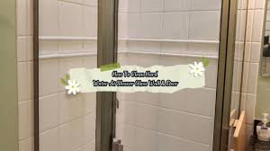 Clean Hard Water In Shower Glass Door