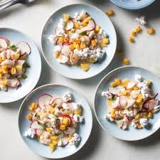 red snapper ceviche with radishes and