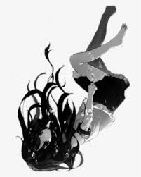 Not all anime have happy endings; Drowning Anime Sad Black And White Anime Girl Sad Free Transparent Clipart Clipartkey