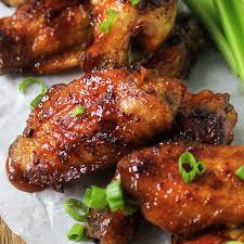 honey bourbon baked wings cooking up