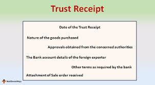 Acceptances are used in financing export and import operations and in some. Trust Receipt Definition Format How Does It Work