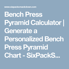 Bench Press Pyramid Weight Chart Bedowntowndaytona Com