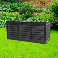 Black 320l Plastic Storage Box Garden