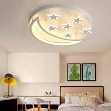 Baycheer Acrylic Star Moon Led Ceiling Light Fixture Kids Room Lamp Bedroom Light