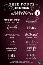 Free Fonts For Diy Wedding Invitations Volume 4