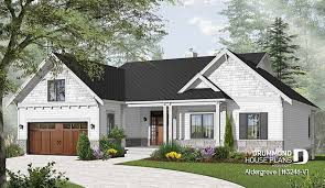 The front covered porch has a 3:12 roof pitch and gives you 144 square feet. 1 Story House Plans And Home Floor Plans With Attached Garage