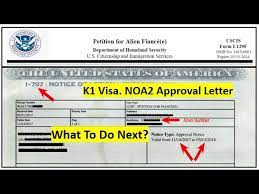 k1 visa noa2 approval letter what