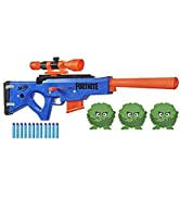 Shop for nerf fortnite blasters in nerf blasters. Amazon Com Nerf Fortnite Basr L Bolt Action Clip Fed Blaster Includes Removable Scope 6 Dart Clip And 12 Official Elite Darts Toys Games