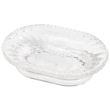 Clear Glass Soap Dish Soap Tray Holder