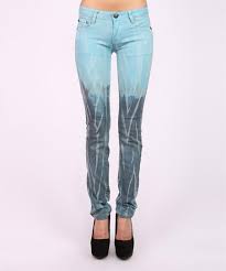 Machine Jeans Inc Turquoise Tie Dye Skinny Jeans
