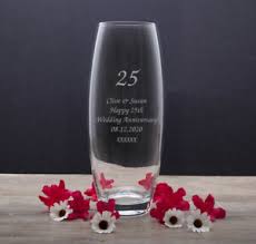 Get it as soon as fri, may 7. Personalised Glass Vase For 25th Silver Wedding Anniversary Gifts Ideas Couple Ebay