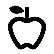 food apple outline icon material