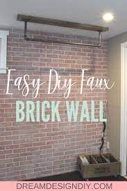 Diy Faux Brick Wall Easy Budget