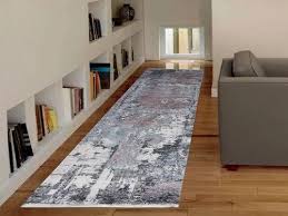 wool viscose silk long rug area runner