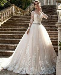 Get the best deal for long sleeve ball gowns wedding dresses from the largest online selection at ebay.com. Blush Pink Wedding Dresses Bridal Ball Gown Long Sleeves Beading Belt Plus Size Ebay