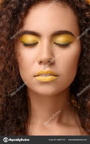 beautiful african american woman makeup