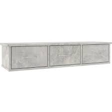 Wall Mounted Drawer Shelf Concrete Grey
