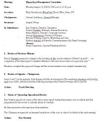 Meeting Minutes Template This Sample Of The Minutes Of A