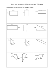 There are four corners, and each corner has a length of 50ft. Area And Perimeter Of Rectangles And Triangles Worksheets Teaching Resources