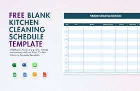 free kitchen cleaning schedule template