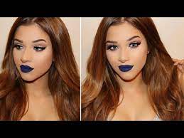 blue lips makeup tutorial