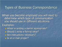 ppt business correspondence
