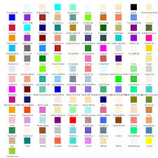 List Of Colors Google Search Coloe Color Chart Color
