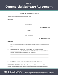 How to use a commercial lease agreement. Commercial Sublease Agreement Template Us Lawdepot