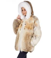 The Coyote Fur Parka Coat With Hood For